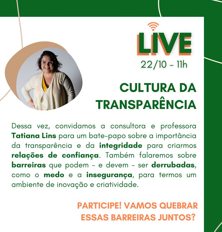 Live: Cultura da Transparência – Cia Melhoramentos
